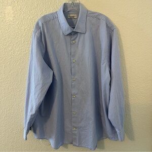 Banana Republic Blue & White Striped Men’s Button Down Shirt